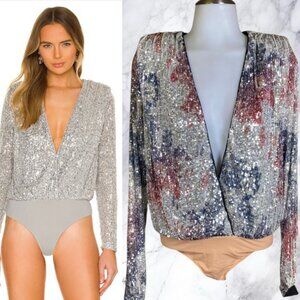 NBD Sloane Bodysuit - Silver Multi